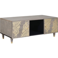 vidaXL Coffee Table Grey 100 x 54 x 40 cm Solid Mango Wood