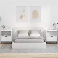 vidaXL Bedside Tables 2 pcs White 49 x 36 x 61 cm Engineered wood