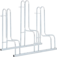vidaXL Bicycle Stand for 3 Bikes Floor Freestanding Galvanised Steel