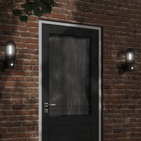 vidaXL Outdoor Wall Lights with Sensors 2pcs Black Stainless Steel