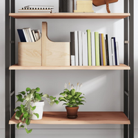 vidaXL Wall Shelf 100x40x2 cm Untreated Solid Wood Oak