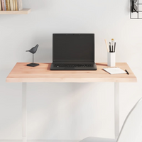 vidaXL Table Top 80x40x2 cm Untreated Solid Wood Oak Live Edge