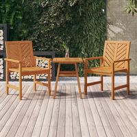 vidaXL Side Table 45x45x60 cm Solid Wood Acacia