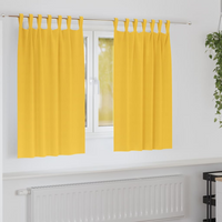 vidaXL Blackout Curtains with Rings 2 pcs Mustard Yellow 140 x 140 cm