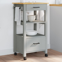 vidaXL Kitchen Trolley MONZA 48x40x88.5 cm Solid Wood Pine