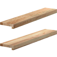 vidaXL Window Sills 2 pcs Untreated 80x15x2 cm Solid Wood Oak