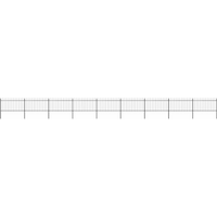 vidaXL Garden Fence with Spear Top Steel 1603.5x100 cm Black