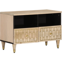 vidaXL TV Cabinet 70x33x46 cm Solid Wood Mango