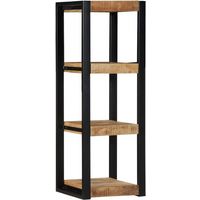 vidaXL Wall Shelf 35x35x100 cm Solid Rough Wood Mango