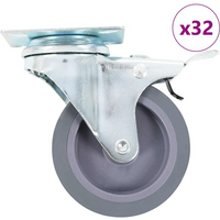 vidaXL 32 pcs Swivel Casters 75 mm