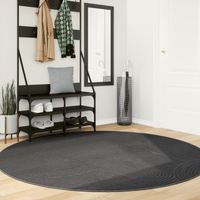 vidaXL Rug IZA Short Pile Scandinavian Look Anthracite Ø 200 cm