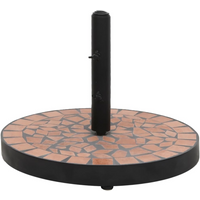vidaXL Parasol Base Terracotta Round 12 kg