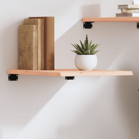 vidaXL Wall Shelf 40x50x2 cm Untreated Solid Wood Oak