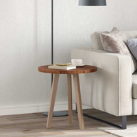 vidaXL Table Top Dark brown Ø 50 x 2.5 cm Solid oak wood