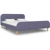 vidaXL Bed Frame without Mattress Light Grey Fabric 135x190 cm Double