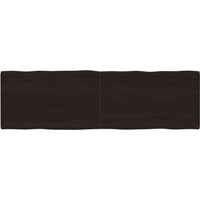 vidaXL Table Top Dark Brown 200x60x(2-4) cm Treated Solid Wood Live Edge
