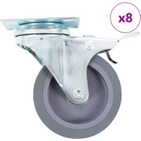 vidaXL 8 pcs Swivel Casters 75 mm