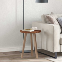 vidaXL Table Top Dark brown Ø 40 x 2.5 cm Solid oak wood