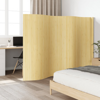 vidaXL Room Divider Light Natural 165x400 cm Bamboo