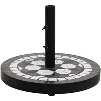 vidaXL Parasol Base Black and White Round 12 kg