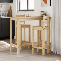 vidaXL 3 Piece Bar Set Solid Wood Pine