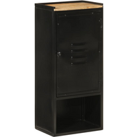 vidaXL Bathroom Cabinet 40x27x90 cm Iron and Solid Wood Mango