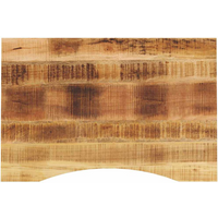 vidaXL Desk Top with Curve 90x50x2.5 cm Solid Wood Rough Mango