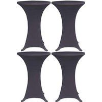 vidaXL Stretch Table Cover 4 pcs 80 cm Anthracite