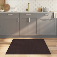 vidaXL Rug Square Dark Brown 100x100 cm Bamboo