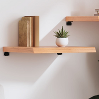 vidaXL Wall Shelf Light Brown 60x60x(2-6) cm Treated Solid Wood Oak
