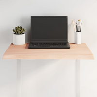 vidaXL Table Top 60x60x2 cm Untreated Solid Wood Oak Live Edge