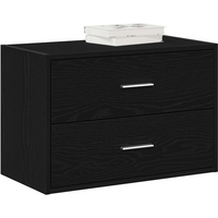 vidaXL Cabinet with 2 Drawers Black Oak 60x31x40 cm Engineered Wood