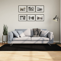 vidaXL Rug HUARTE Short Pile Soft and Washable Black 100x200 cm