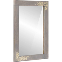 vidaXL Bathroom Mirror with Mirror Grey 70 x 50 x 2.5 cm