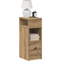 vidaXL Bedside Cabinets 2 pcs with Drawer Artisan Oak 25x31x66 cm