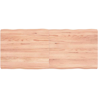 vidaXL Table Top Light Brown 120x50x(2-6)cm Treated Solid Wood Live Edge