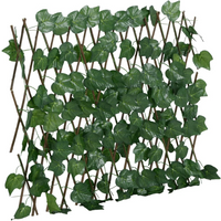 vidaXL Artificial Grape Leaf Trellis Expandable Green 190x60 cm