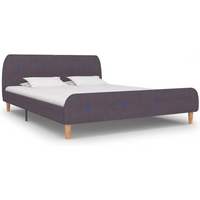 vidaXL Bed Frame without Mattress Taupe Fabric 150x200 cm King Size