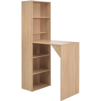 vidaXL Bar Table with Cabinet Oak 115x59x200 cm
