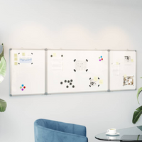 vidaXL Magnetic Whiteboard Foldable 160x60x1.7 cm Aluminium