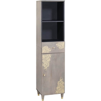 vidaXL Sideboard with Drawer Grey 38 x 33 x 160 cm Solid Mango Wood
