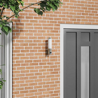 vidaXL Outdoor Wall Light Silver 12 x 7.5 x 29 cm Stainless steel