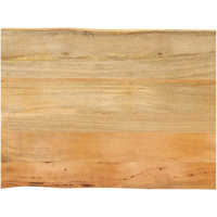 vidaXL Table Top 90x60x2.5 cm Live Edge Solid Wood Mango