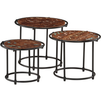 vidaXL Nesting Tables 3 pcs Solid Wood Reclaimed