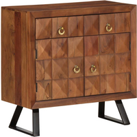 vidaXL Drawer Cabinet Honey Brown 70x35x70 cm Solid Wood Acacia