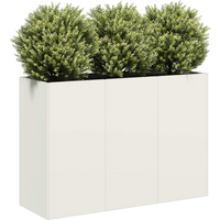 vidaXL Planter White 120x40x80 cm Cold-rolled Steel