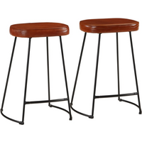 vidaXL Bar Stools 2 pcs Dark Brown 41x29x62 cm