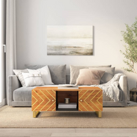 vidaXL Coffee Table Brown and Black 100x54x40 cm Solid Wood Mango