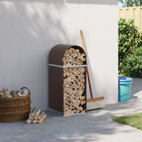 vidaXL Log Holder Brown 40x45x100 cm Galvanised Steel