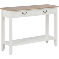 vidaXL Console Table White 110x35x80 cm Wood